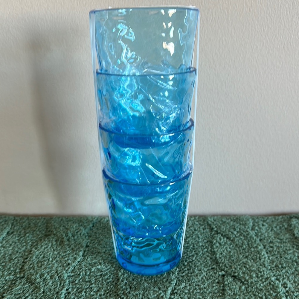 COPY - COPY - Nautica Nautical Blue Acrylic Tumbler set of 4 NEW!